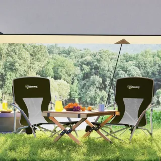 2 Sillas Playa Plegables Outsunny Ligeras