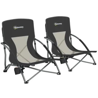 2 Sillas Playa Plegables Outsunny Ligeras