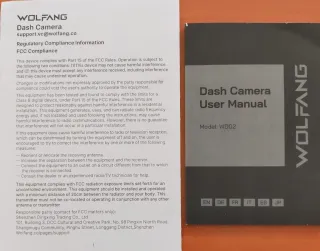 Dash Cam Wolfang WD02 2.5K 1080P