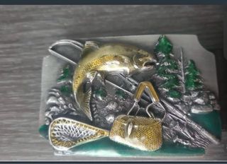 Hebilla Cinturón Pesca Vintage Sin Estrenar