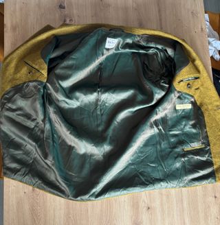 Hugo Boss Wool Blazer Mustard Olive