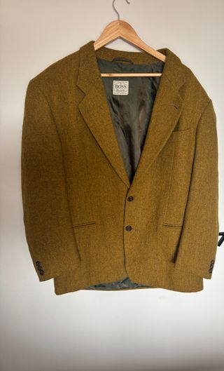 Hugo Boss Wool Blazer Mustard Olive