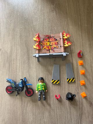 PLAYMOBIL Stuntshow Moto Muro Fuego 70553