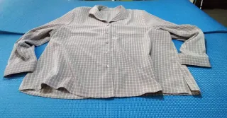 Camisa Vintage a Cuadros Marrón y Gris - Corte Rec