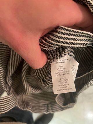 Borsa Patagonia a righe bianche e nere