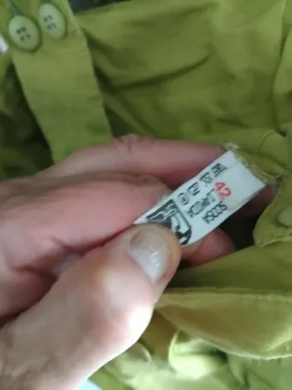 Pantalón peto vintage verde talla única