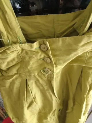 Pantalón peto vintage verde talla única