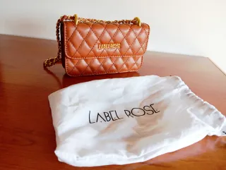 Borsetta trapuntata con tracolla Label Rose