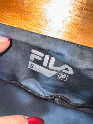 Leggings Fila Mujer Negro y Gris