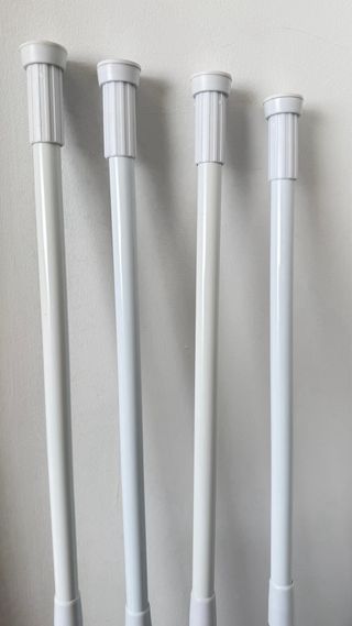 4 Barras extensibles blanca metálicas