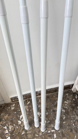 4 Barras extensibles blanca metálicas