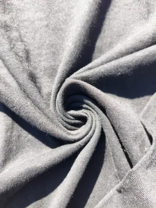 Camiseta negra básica manga larga algodón