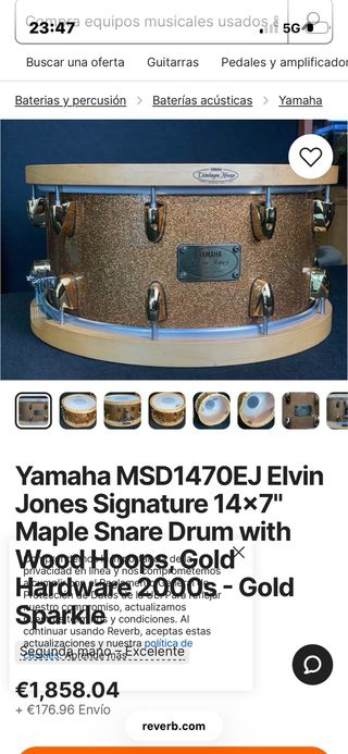 Caja Pearl Masters Custom Aros Madera