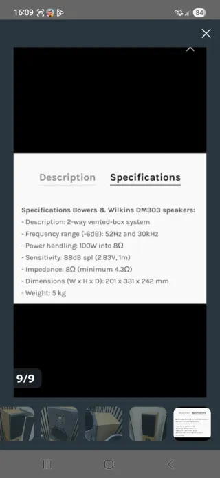 Altavoces Bowers & Wilkins DM 303