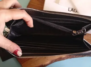 Monedero Karl Lagerfeld Negro y Blanco