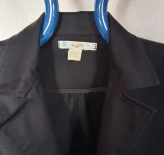 Giacca bambina un bottone nera