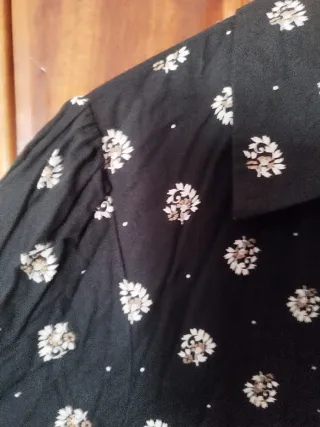 Vestido camisero manga larga estampado