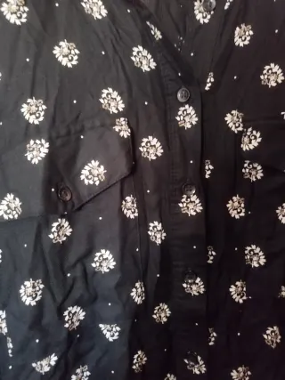 Vestido camisero manga larga estampado