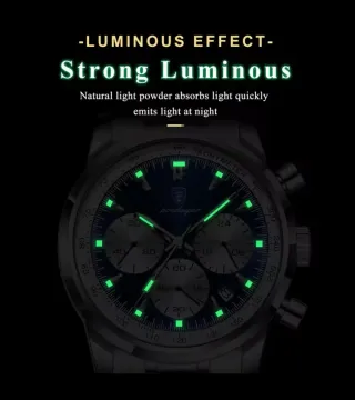 Reloj GOLDENHOUR Cronógrafo Azul Plata