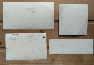 Lotto di fotografie di vecchie ceramiche