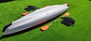 Kayak naranja BORNEO con remos y asientos