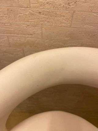 Taburete Bar Giratorio Regulable Blanco/Plata