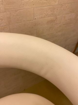 Taburete Bar Giratorio Regulable Blanco/Plata