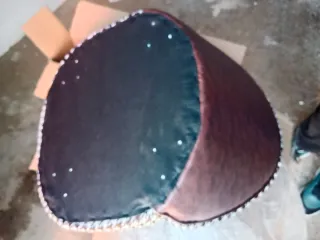 Sedia Pied-de-Poule in Tessuto e Metallo