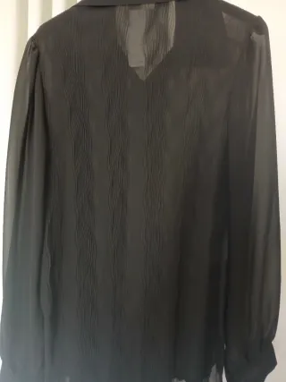 Camicia donna nera semitrasparente