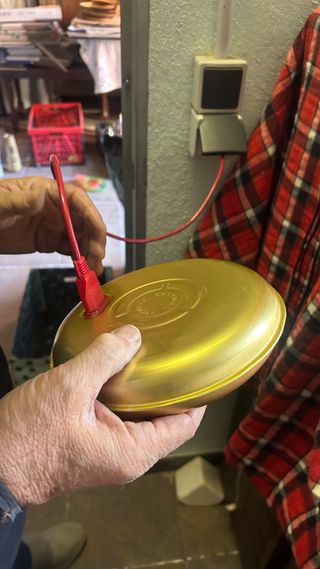 Termo Calentador CASYMEN Dorado y Verde vintage