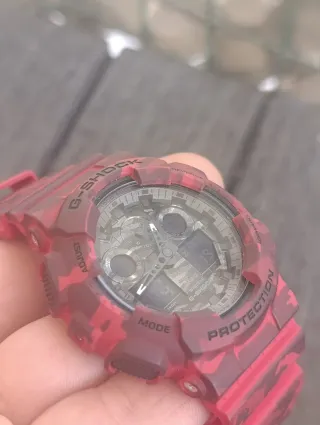 Casio G-Shock GA100CM Camouflage Rosso Nero