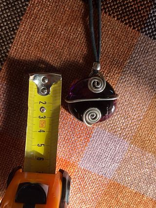 Colgante Cristal Vintage Artesanal Morado