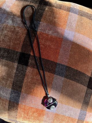 Colgante Cristal Vintage Artesanal Morado