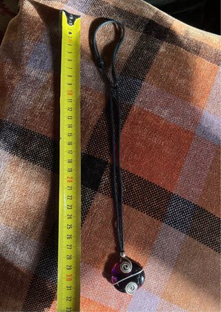Colgante Cristal Vintage Artesanal Morado