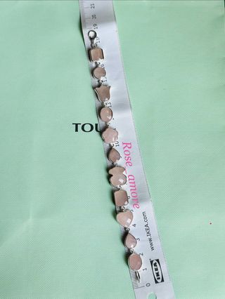 Pulsera Tous Cuarzo Rosa y plata