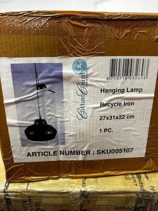 Lampadario vintage metallo riciclato