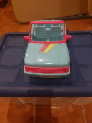 Coche Barbie Azul Antiguo