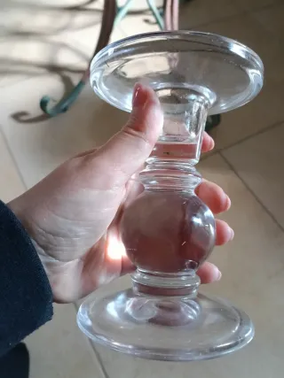 Porta candele in vetro trasparente