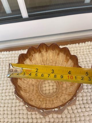 Tulipa de cristal color ámbar