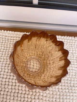 Tulipa de cristal color ámbar