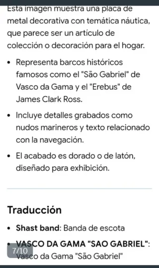 Placa bronce barcos náuticos SEAFARING