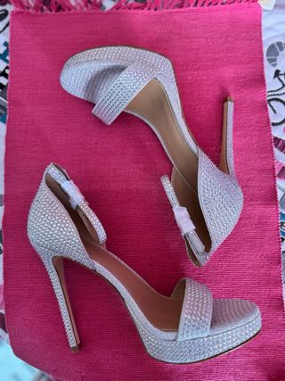 Sandalias Michael Kors Piel Pedrería Plata
