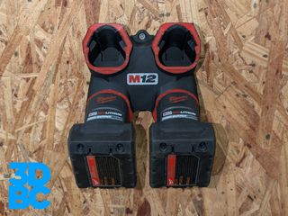 Soporte Pared Baterías Milwaukee M12 4x
