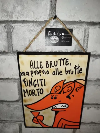 Quadretto in legno Armadillo Zerocalcare