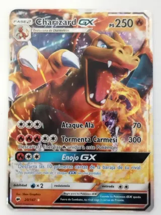 Carta Pokémon Charizard GX 250 PS Fase 2