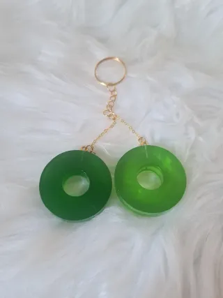 Portachiavi/ciondolo resina verde