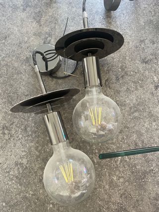 Lámparas colgantes modernas negro plata