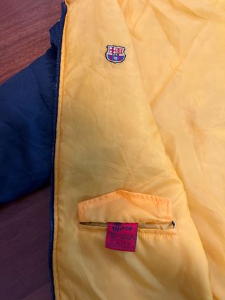 Abrigo FC Barcelona Reversible Azul/Amarillo