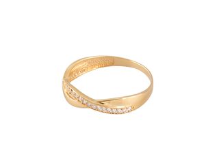 anillo oro 18k con piedra con circonita