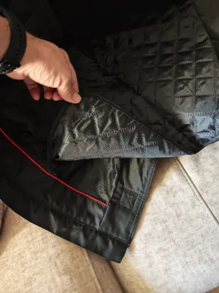 Chaqueta de cuero para moto talla grande